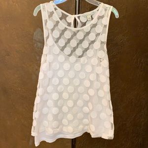 FAB POLKA-DOTTED ILLUSION TANK by Banana Republic